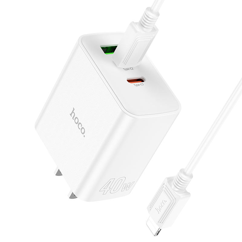 HOCO C126 PD 40W Fast Charger 3-Port (2 Type-C + 1 USB-A) (Pack Of 138)
