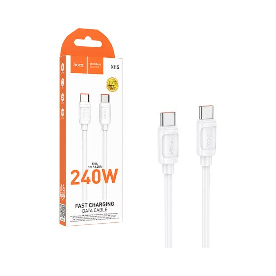HOCO X115 Surpass 240W USB-C to USB-C Fast Charging Data Cable (Pack of 110)