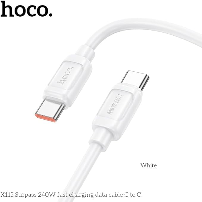 HOCO X115 Surpass 240W USB-C to USB-C Fast Charging Data Cable (Pack of 110)